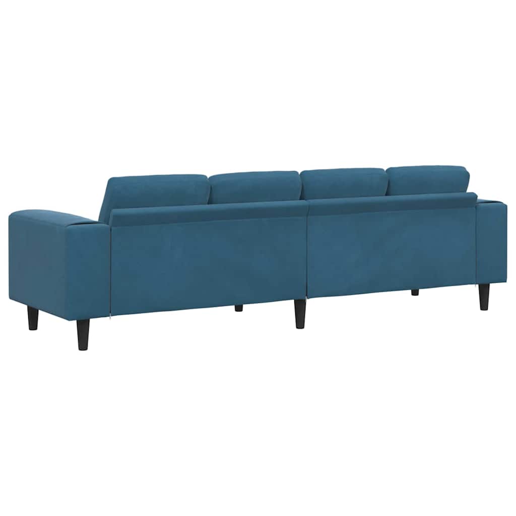 Sofa Set Blau Samt