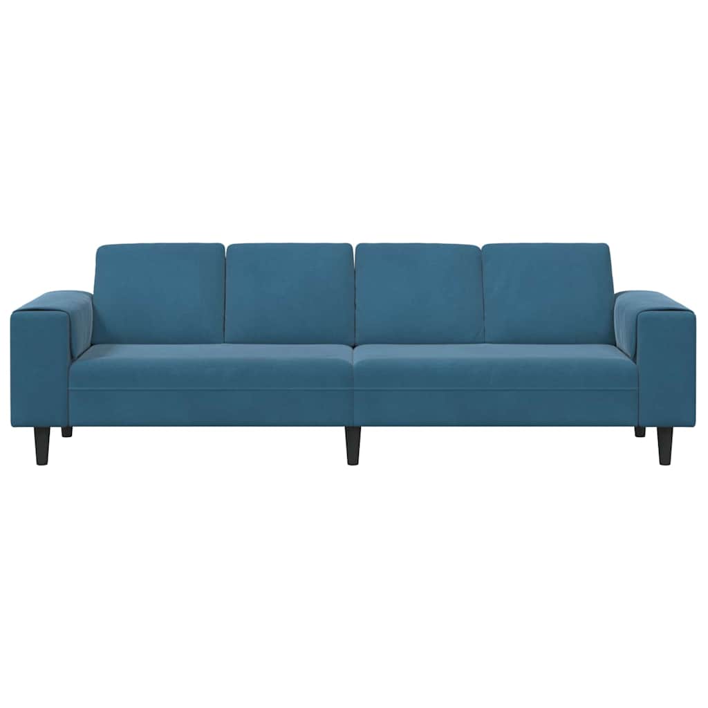 Sofa Set Blau Samt