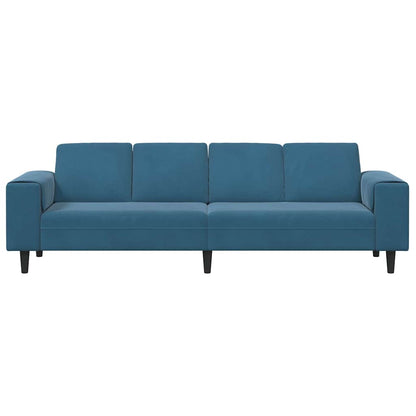 Sofa Set Blau Samt