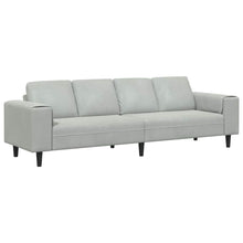Sofa Set Hellgrau Samt