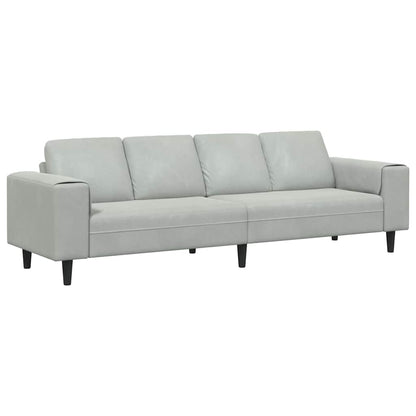 Sofa Set Hellgrau Samt