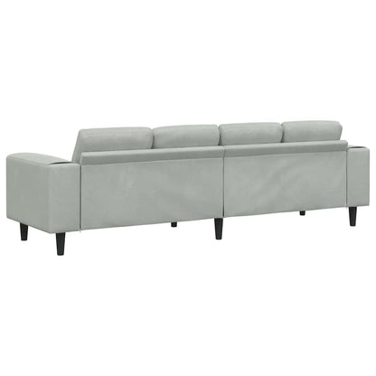 Sofa Set Hellgrau Samt