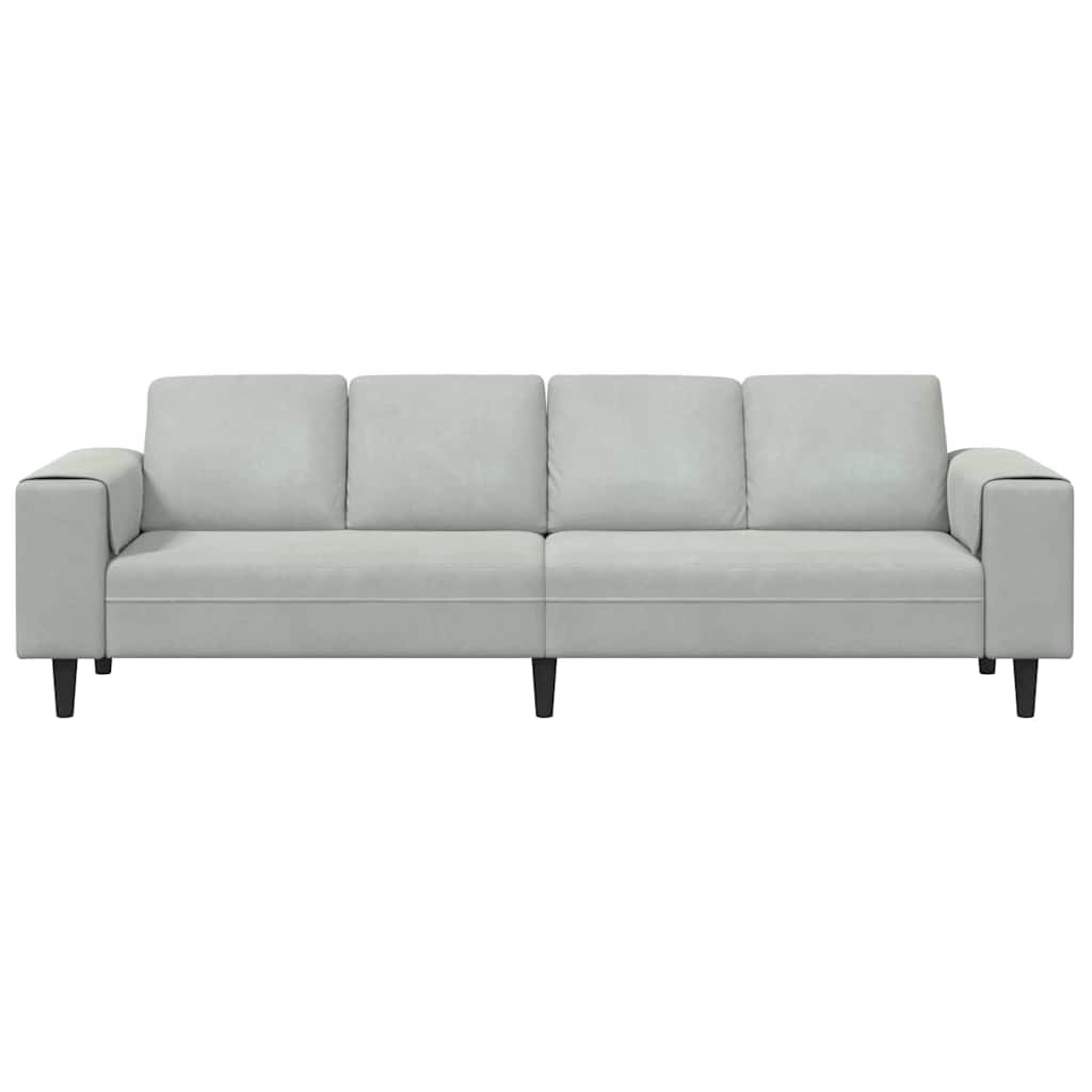 Sofa Set Hellgrau Samt