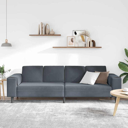 Sofa Set Dunkelgrau Samt