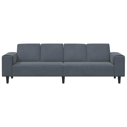 Sofa Set Dunkelgrau Samt