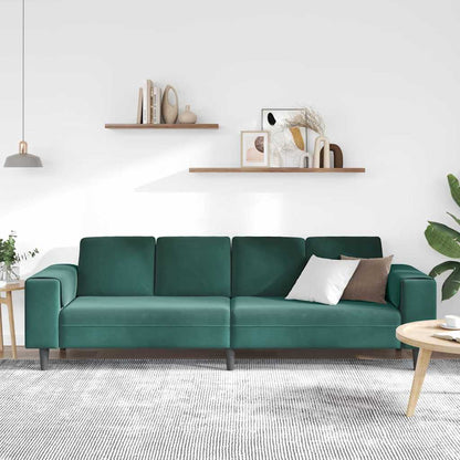 Sofa Set Dunkelgrün Samt