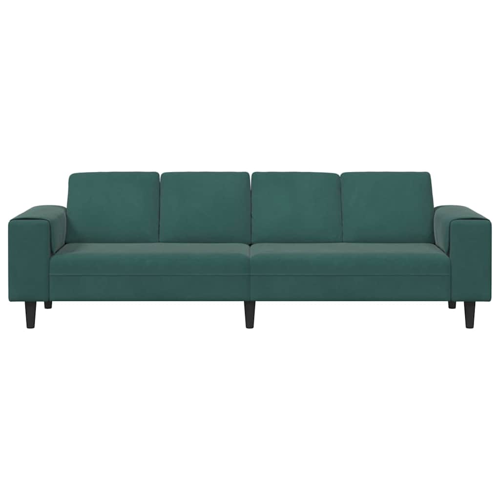 Sofa Set Dunkelgrün Samt