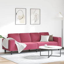 Sofa Set Weinrot Samt