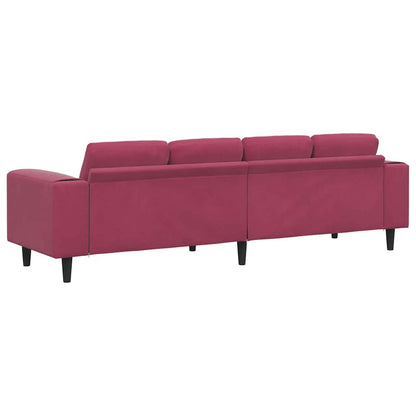 Sofa Set Weinrot Samt