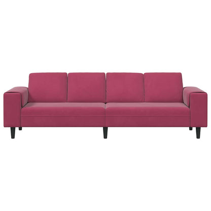 Sofa Set Weinrot Samt