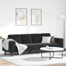 Sofa Set Schwarz Samt