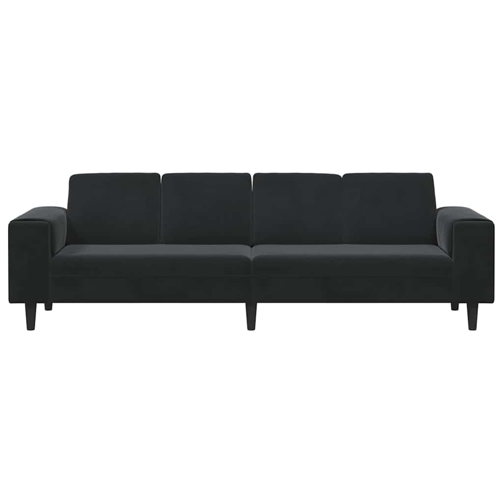 Sofa Set Schwarz Samt