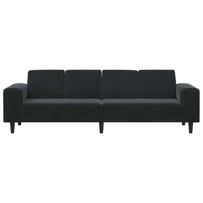 Sofa Set Schwarz Samt