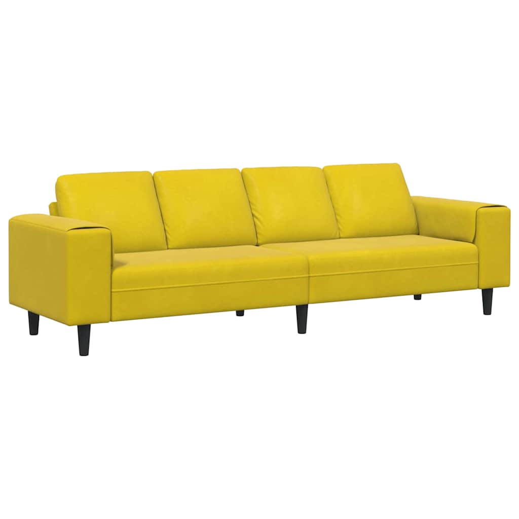 Sofa Set Gelb Samt