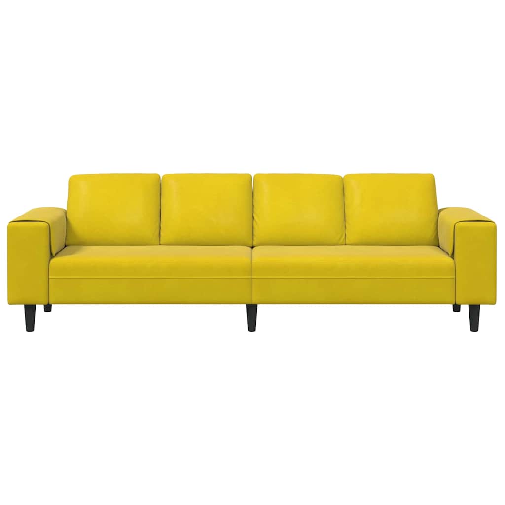 Sofa Set Gelb Samt