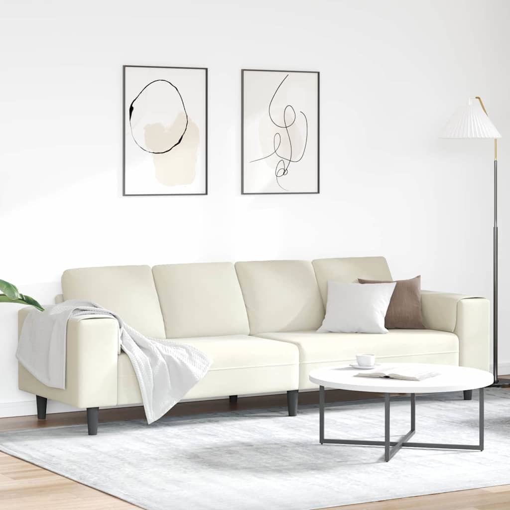 Sofa Set Creme Samt