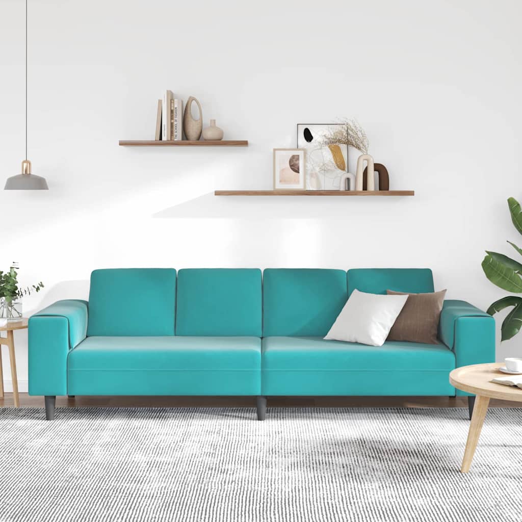 Sofa Set Türkis Samt