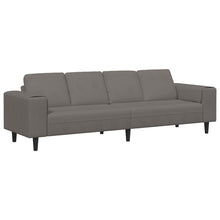 Stoffsofa mit Kissen Hellgrau 208 cm Cordstoff