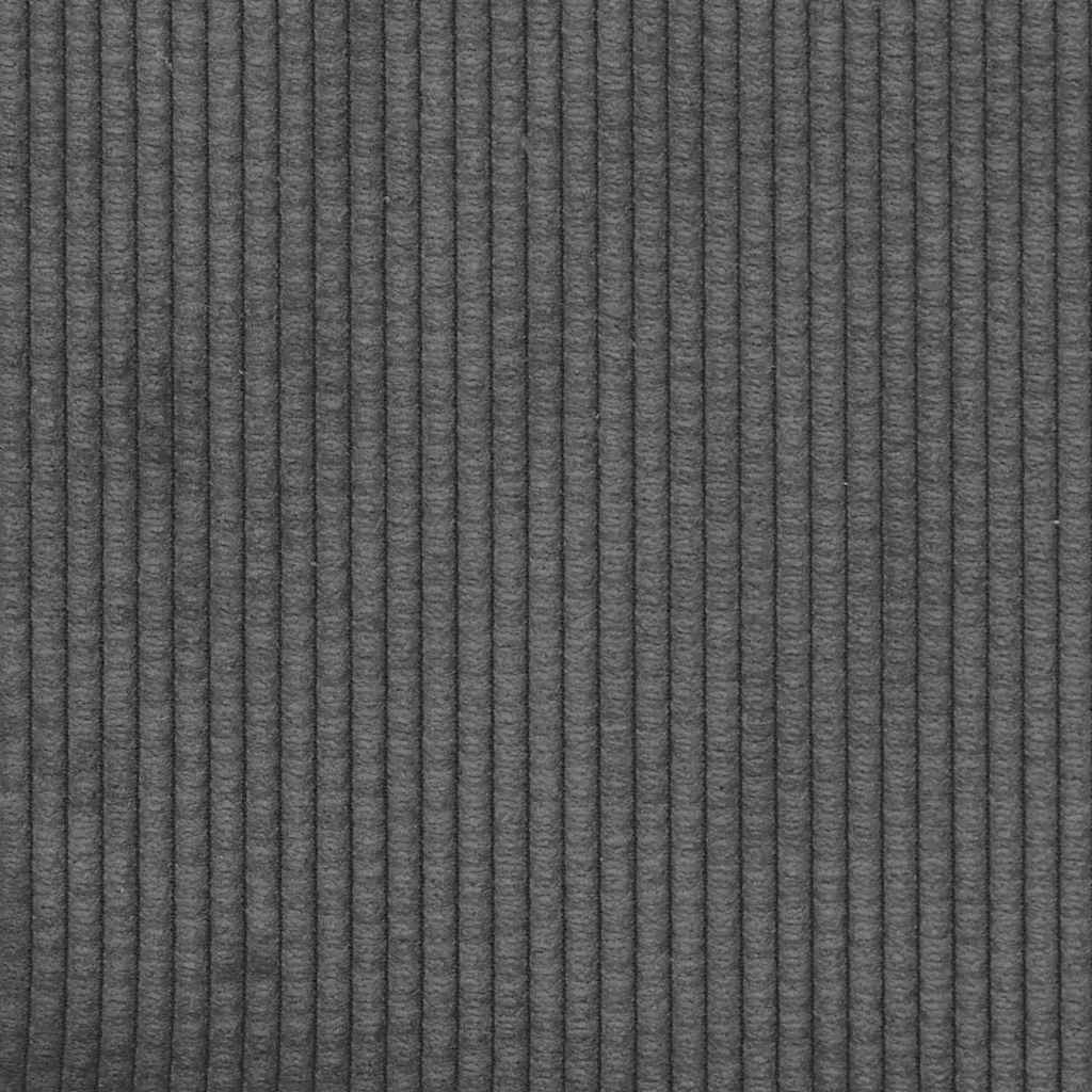 Stoffsofa mit Kissen Dunkelgrau Cordstoff