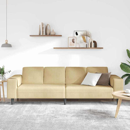 Stoffsofa mit Kissen Grau-Grün 208 cm Cordstoff