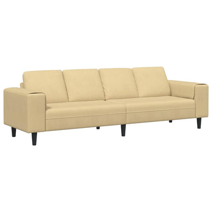 Stoffsofa mit Kissen Grau-Grün 208 cm Cordstoff