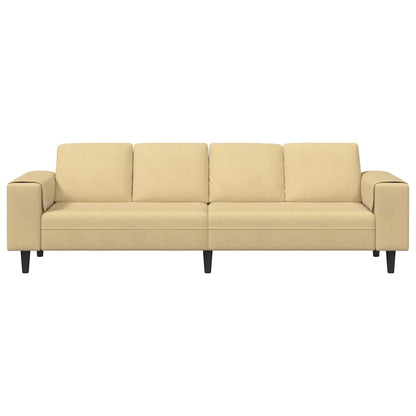 Stoffsofa mit Kissen Grau-Grün 208 cm Cordstoff