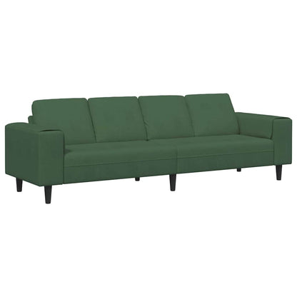 Stoffsofa mit Kissen Dunkelgrün 208 cm Cordstoff
