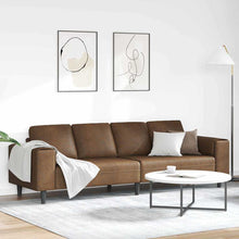 Sofa Set Braun Faux Wildleder