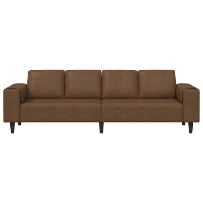 Sofa Set Braun Faux Wildleder