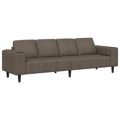 Sofa Set Dunkelgrau Faux Wildleder