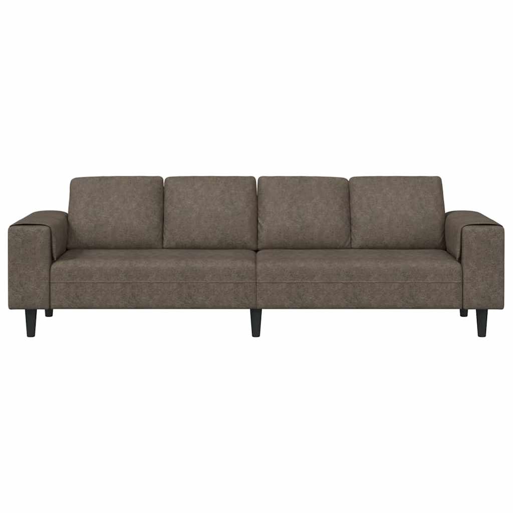 Sofa Set Dunkelgrau Faux Wildleder