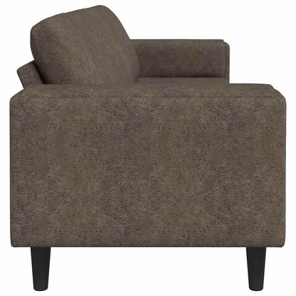 Sofa Set Dunkelgrau Faux Wildleder