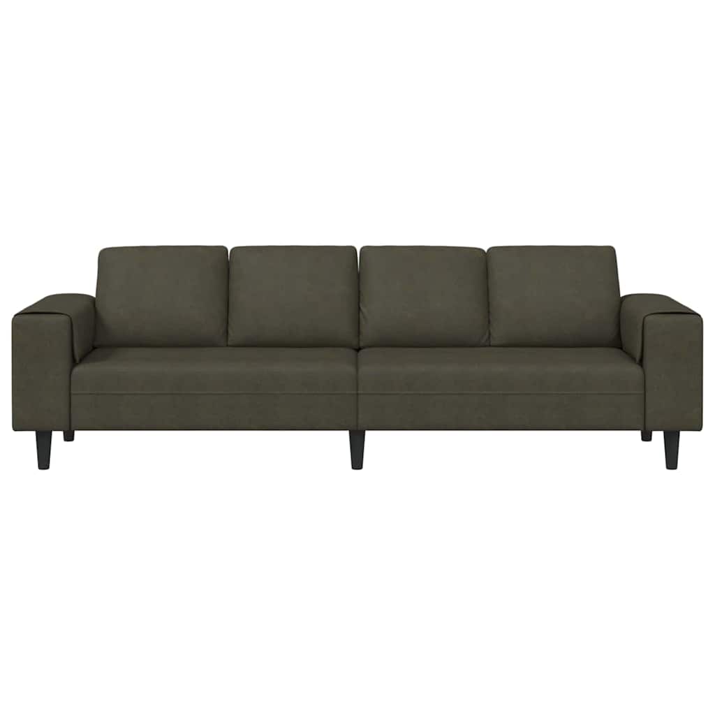 Sofa Set Armeegrün Faux Wildleder Armee Braun ohne Ottomane