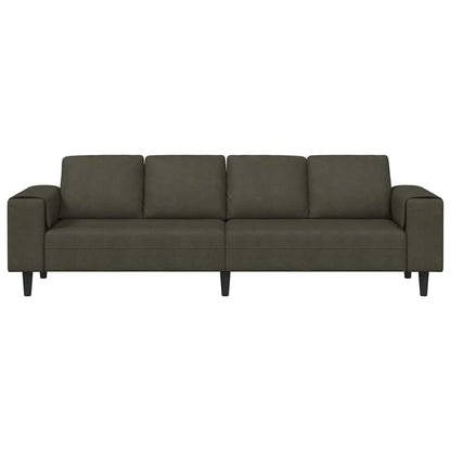 Sofa Set Armeegrün Faux Wildleder Armee Braun ohne Ottomane