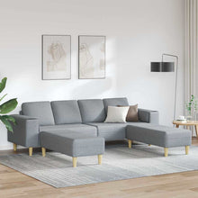 Sofa Set Hellgrau Stoff