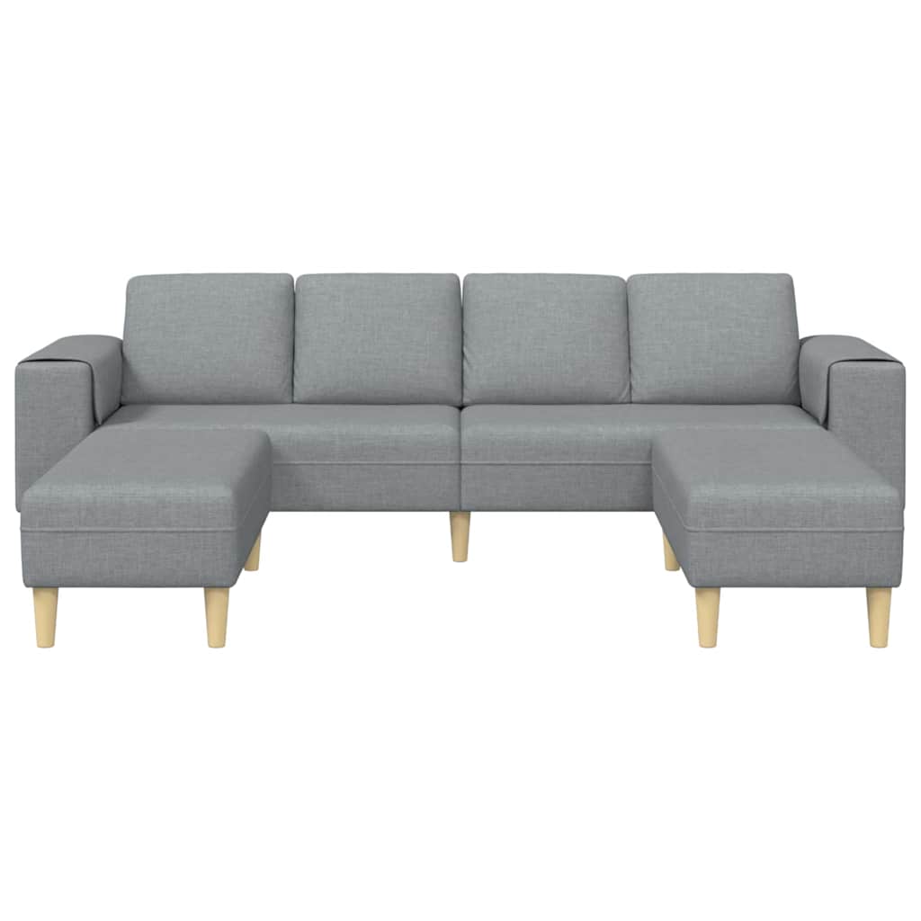 Sofa Set Hellgrau Stoff