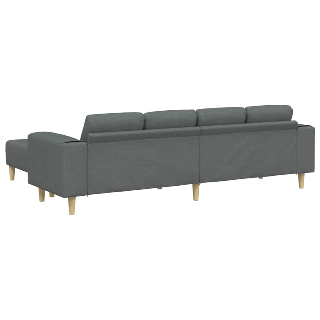 Sofa Set Dunkelgrau Stoff