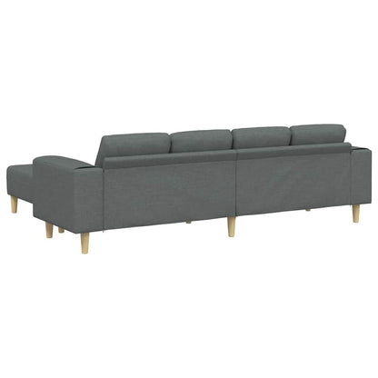 Sofa Set Dunkelgrau Stoff