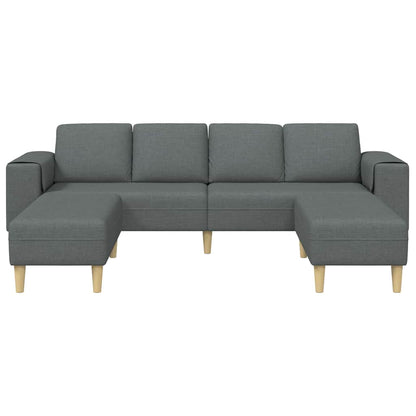 Sofa Set Dunkelgrau Stoff