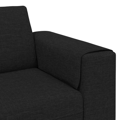 Sofa Set Schwarz Stoff