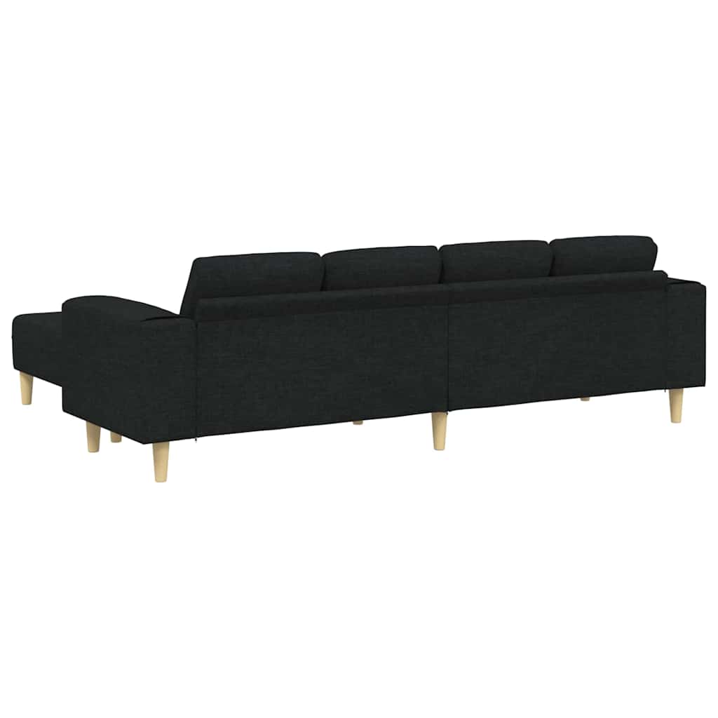 Sofa Set Schwarz Stoff