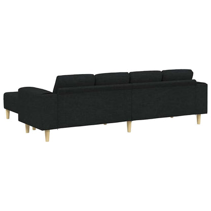 Sofa Set Schwarz Stoff