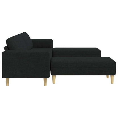 Sofa Set Schwarz Stoff