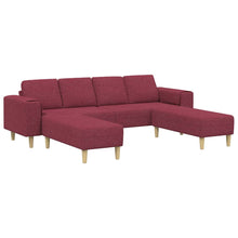 Sofa Set Weinrot Stoff