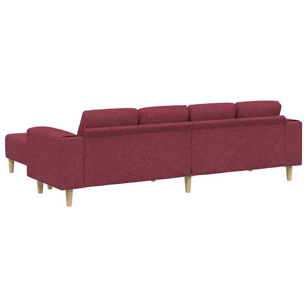 Sofa Set Weinrot Stoff