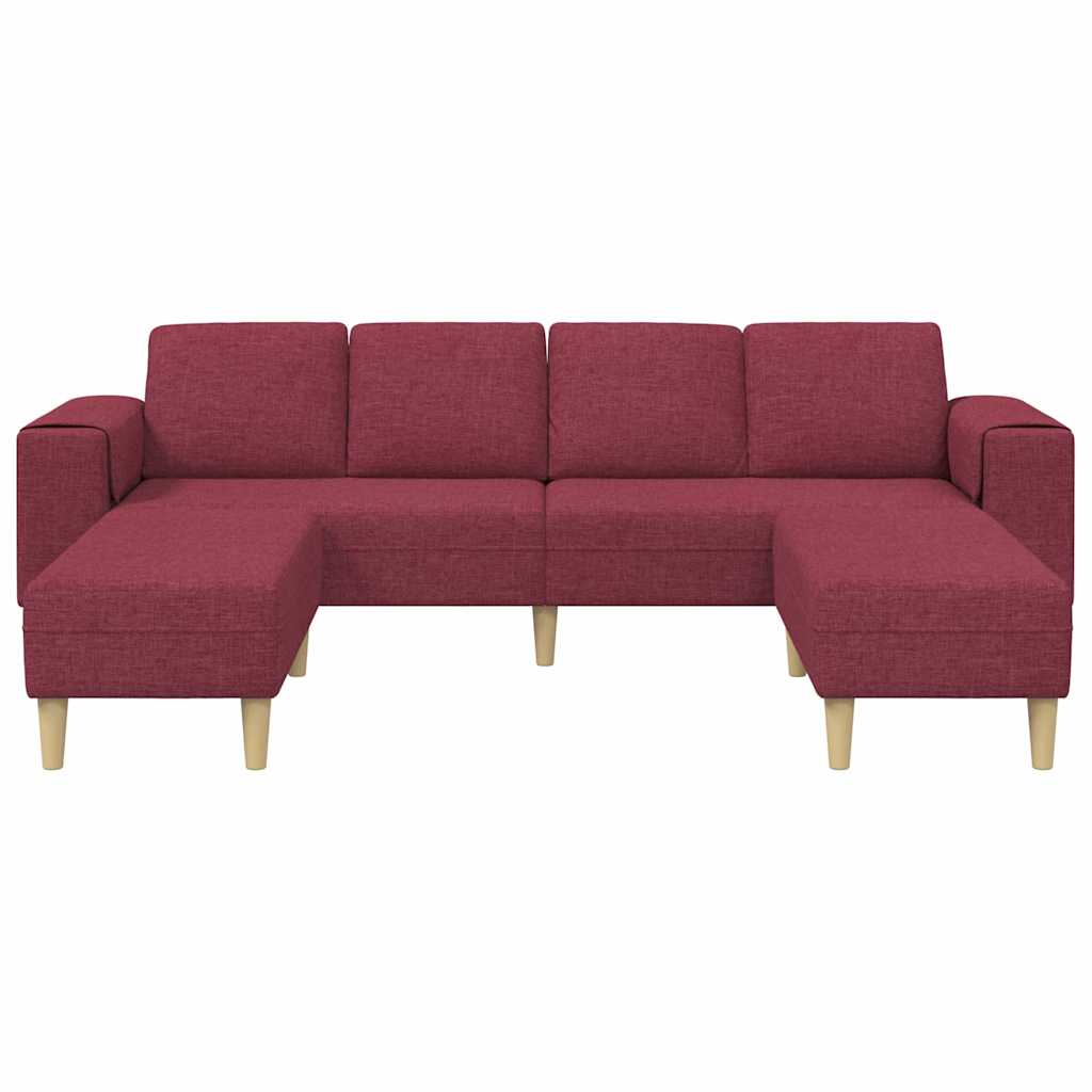 Sofa Set Weinrot Stoff