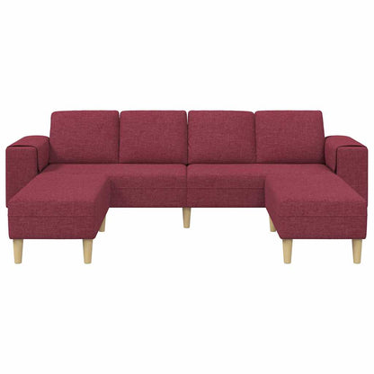Sofa Set Weinrot Stoff
