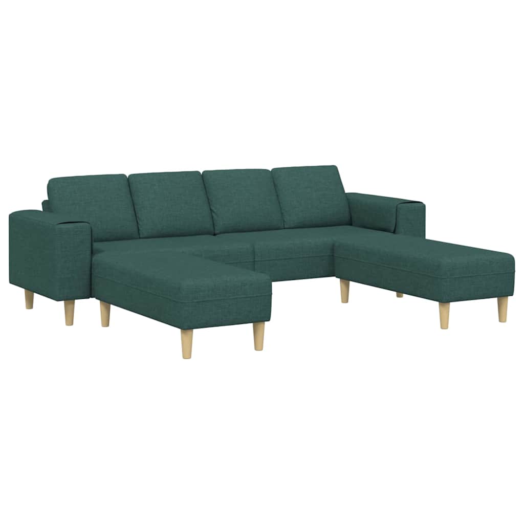 Sofa Set Dunkelgrün Stoff