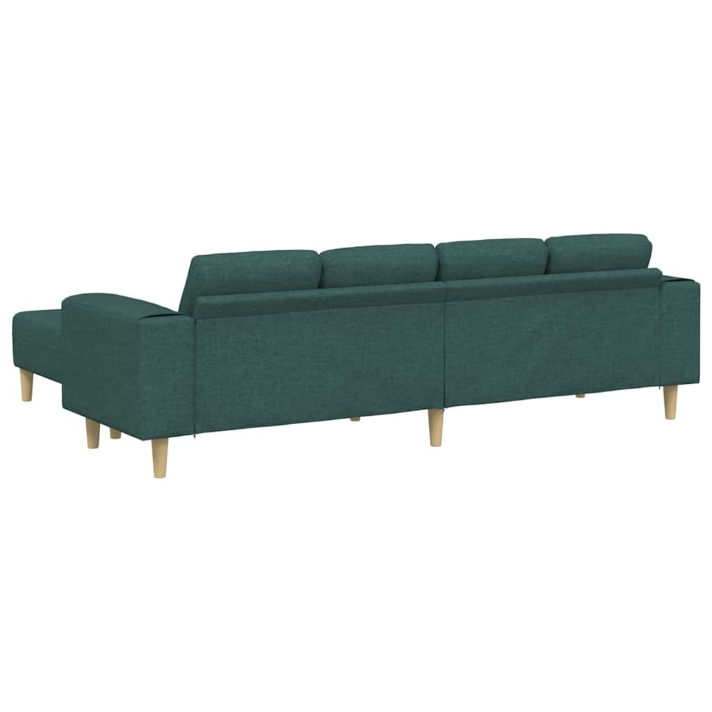 Sofa Set Dunkelgrün Stoff