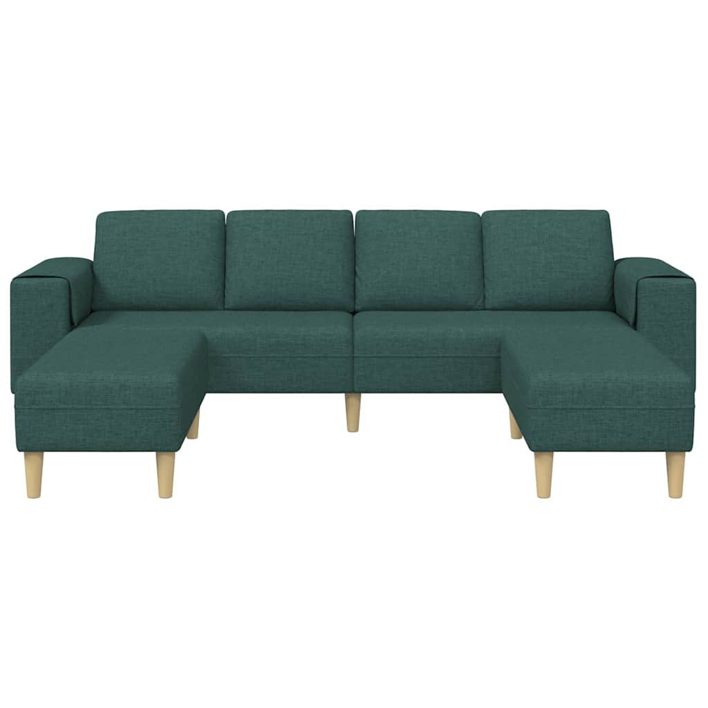 Sofa Set Dunkelgrün Stoff